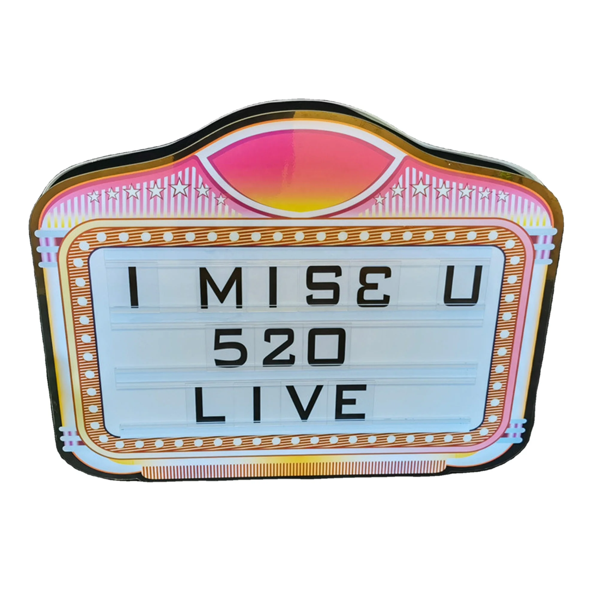 Premium Custom LED VIP Message Light Box-Vibrant Acrylic Reusable Interchangeable Letter Board Marquee Sign for Valentine's Day