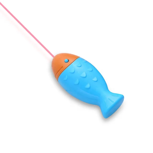 

Wholesale Manufacturers Accept Customized Logo Cat Toy Cheap Fish Laser Pointer Pet Portable Toy, Customized color