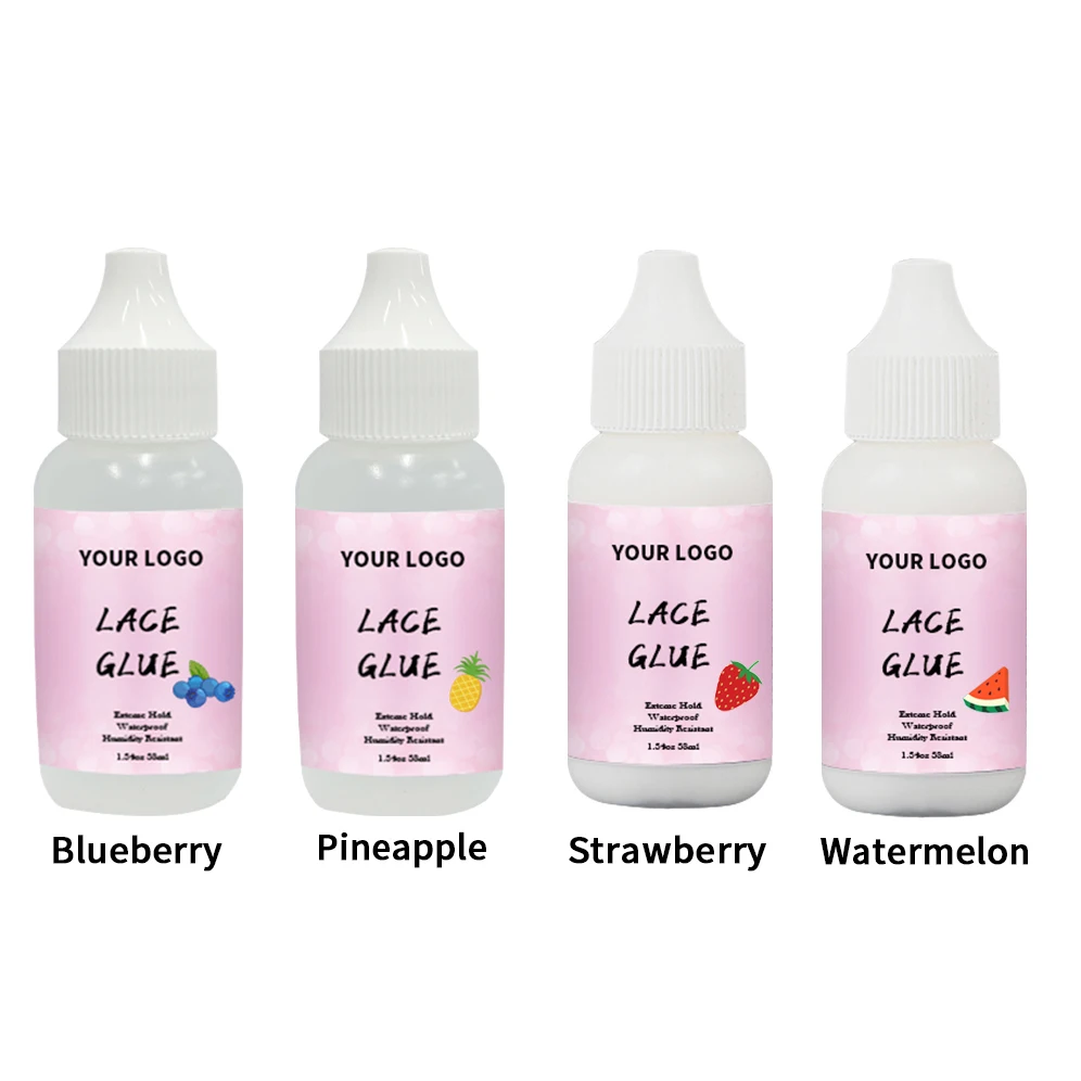 

High Quality vendors water proof wig lace glue Pineapple Strawberry Watermelon Scent hair extension glue adhesive private label