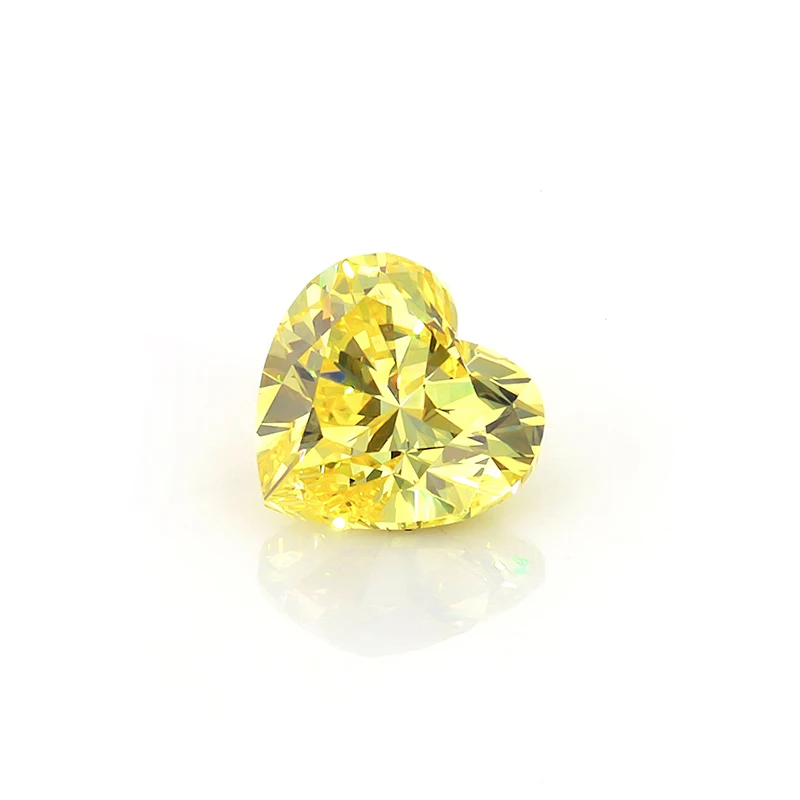 

starsgem wholesale loose diamond fancy heart shape yellow color lab grown diamonds