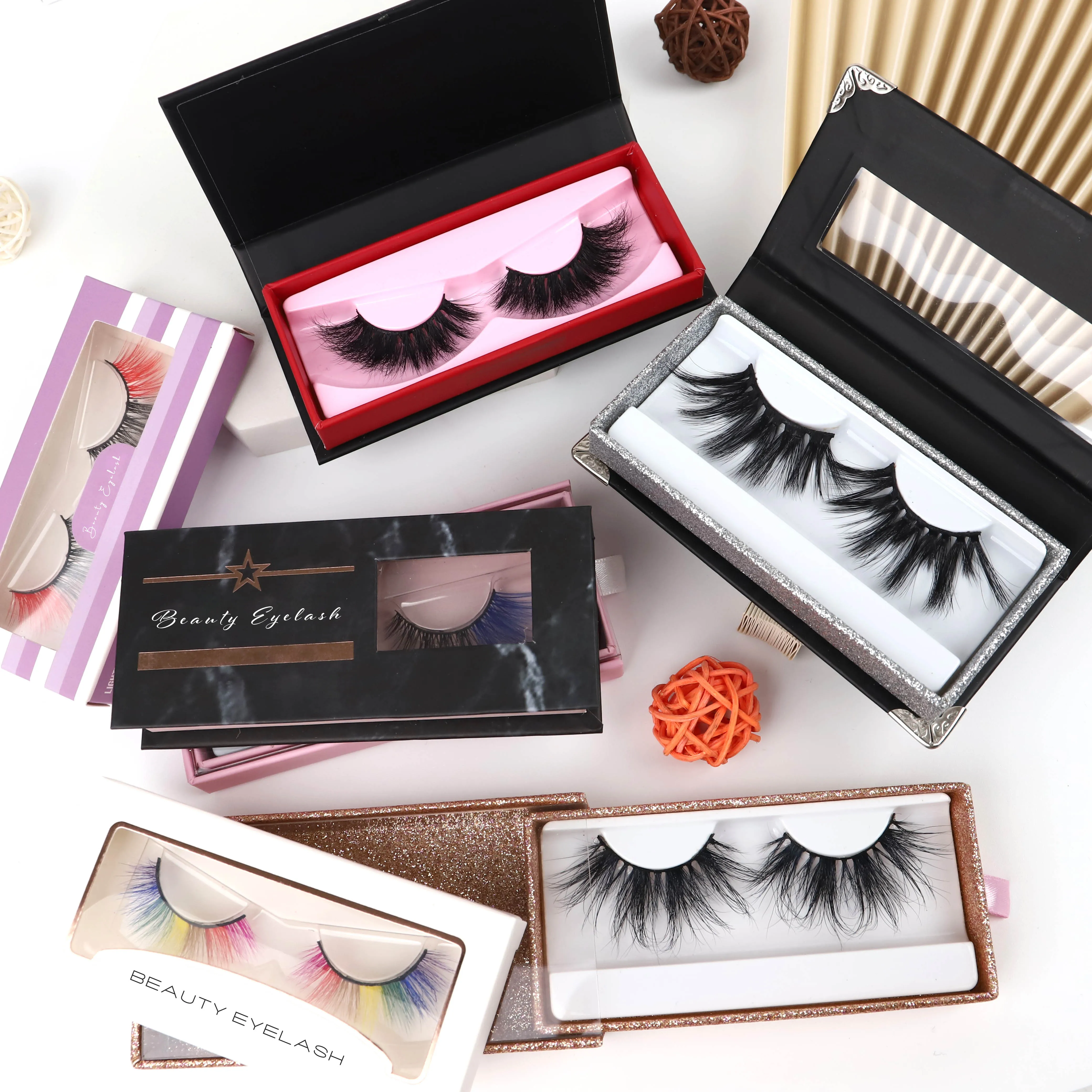 

Hot lash styles wholesale luxury real full mink lashes 8-18mm natural false eyelashes
