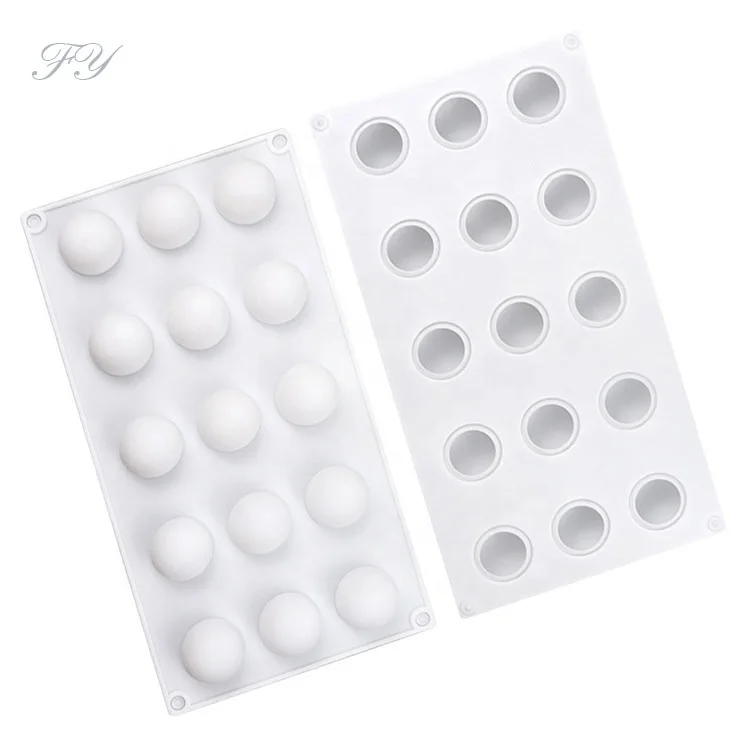 

Spot wholesale 15 three-dimensional ball chocolate silicone mold handmade ice cube jelly mold DIY mousse cake mold