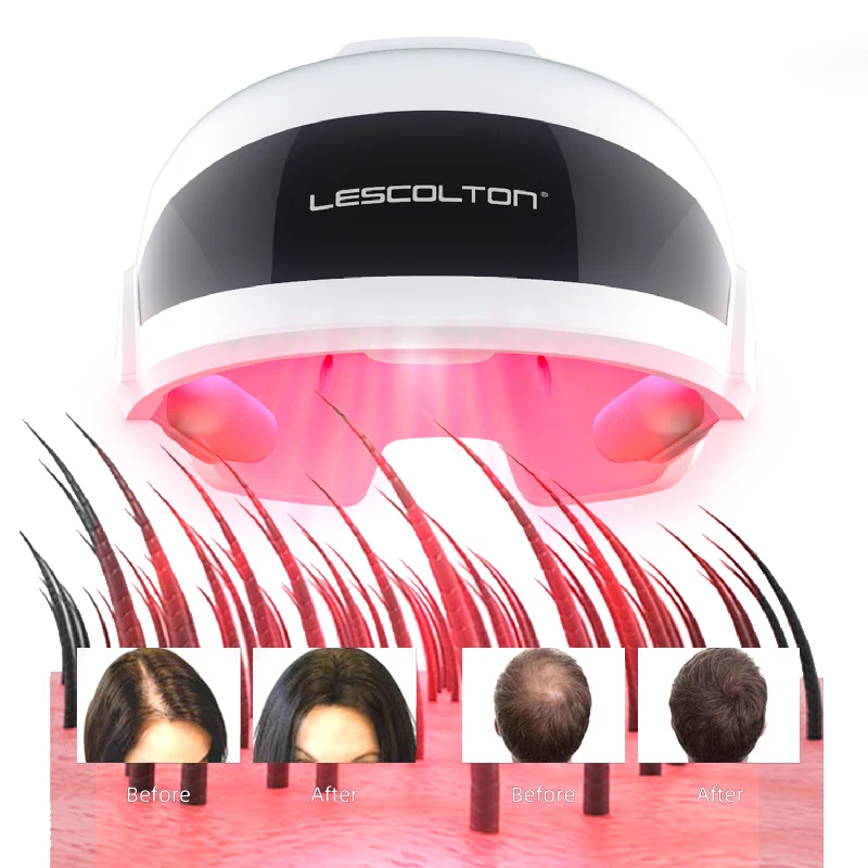 

Lescolton Hair Enhance Infrared Therapy Lllt Hair Growth Helmet Hair Growth System Helmet Laser Helmet Lllt, White/red/silver