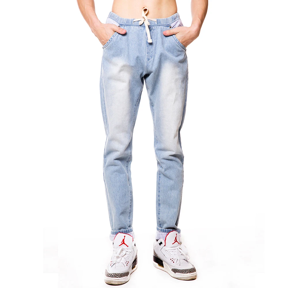 

Own brand cheapest elastic waist jeans pants for men