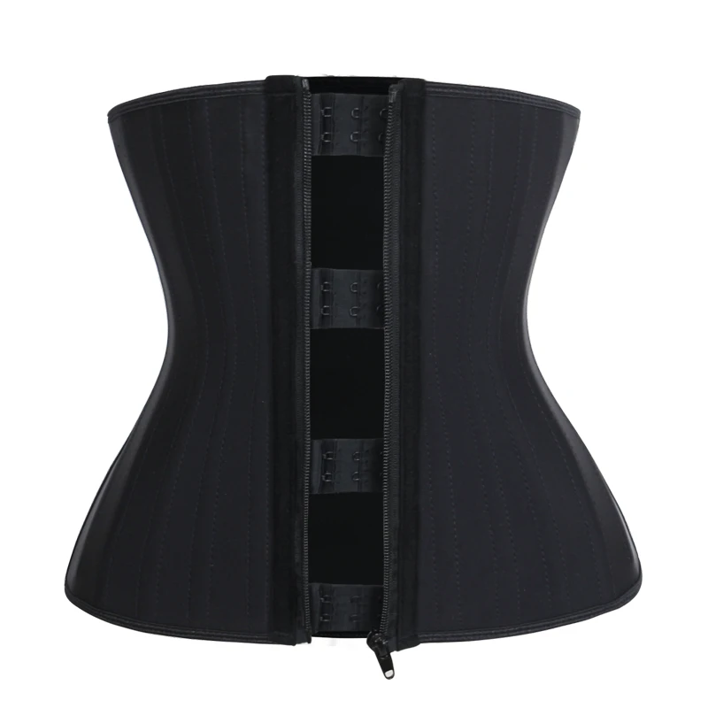 

ATBUTY 25 Steel Bones Zipper and Hooks Latex Waist Trainer Corset Wholesale, As shown