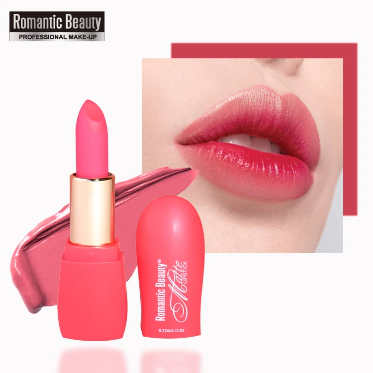 

Romantic Beauty Miss Rose Sexy Brand Lips Color Cosmetics Waterproof Long Lasting Miss Rose Nude Lipstick Matte Makeup