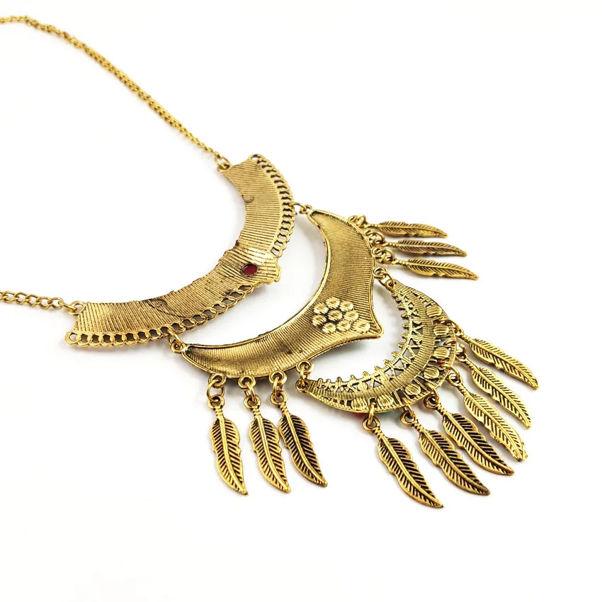 

00458-2 Retro women's jewelry with long Tassel Necklace