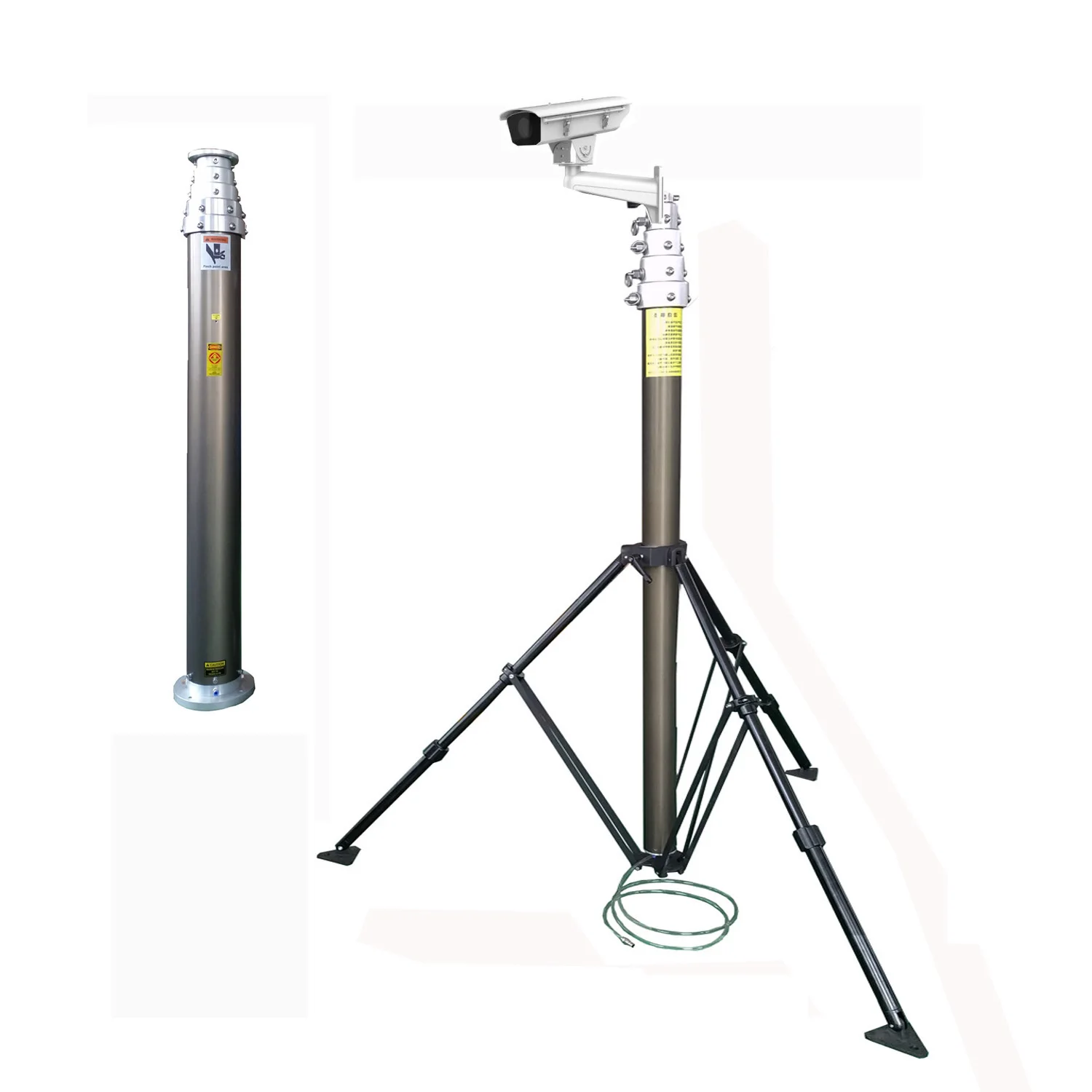 Camera Telescopic Pole Cctv Mobile Tower Mast Antenna Pneumatic Mast