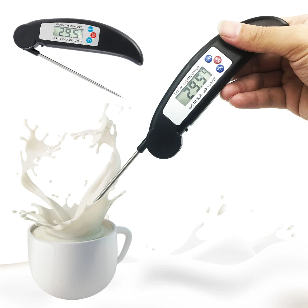 

Drop shipping Food Thermometer Digital Kitchen Thermometer Meat Water Milk Cooking Probe BBQ Electronic Kitchen Tools