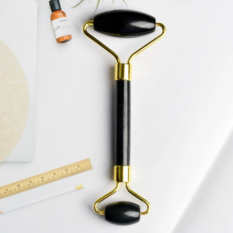 

2020 hot selling high quality black massager for face jade roller facial skin care
