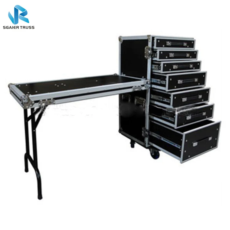 Aluminum Flight Case 20u Rack Case With Drawers Tool Case Buy