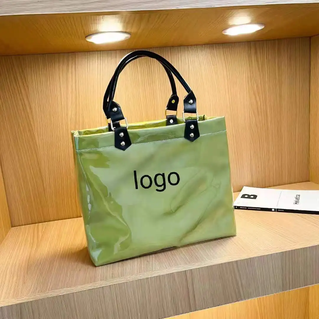 

HB052 2021 female beach shoulder pvc tote bag handbag large capacity handbag fashion kids lady jelly bag