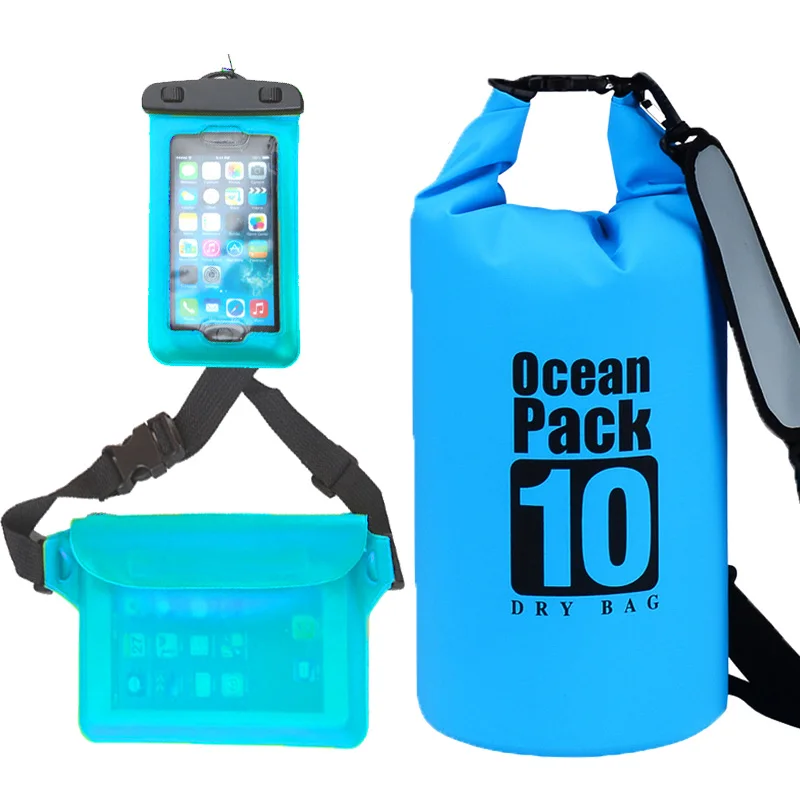 

Set of 3 Waterproof Dry Bag with Detachable Shoulder Strap Dry Bag With Phone Case, 9 colors approved