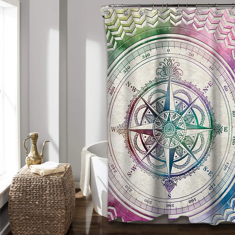 

Hotel Indian Bohemian Mandala Ombre Shower Curtain