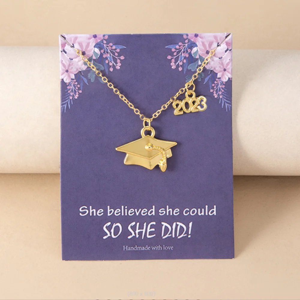 

Class of 2023 2024 2025 2026 Necklaces She Believed She Could So She Did Gift for Senior Graduate Graduation Wish Card Necklace