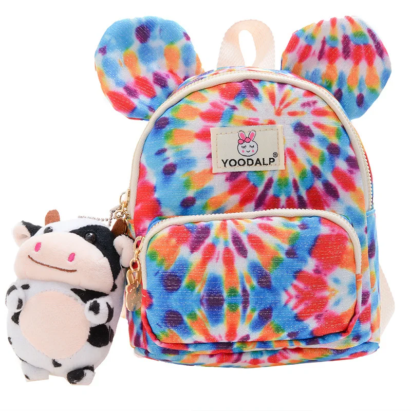 

Kids Backpack bag colorful mini mochilas bag with Cow toy pendant School bags, Customized color