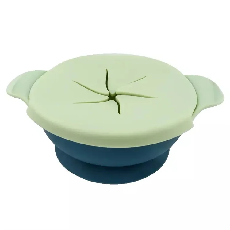 

Hot Selling BPA Free Silicone Baby Feeding Bowl Silicon Bowl Baby With Spoon