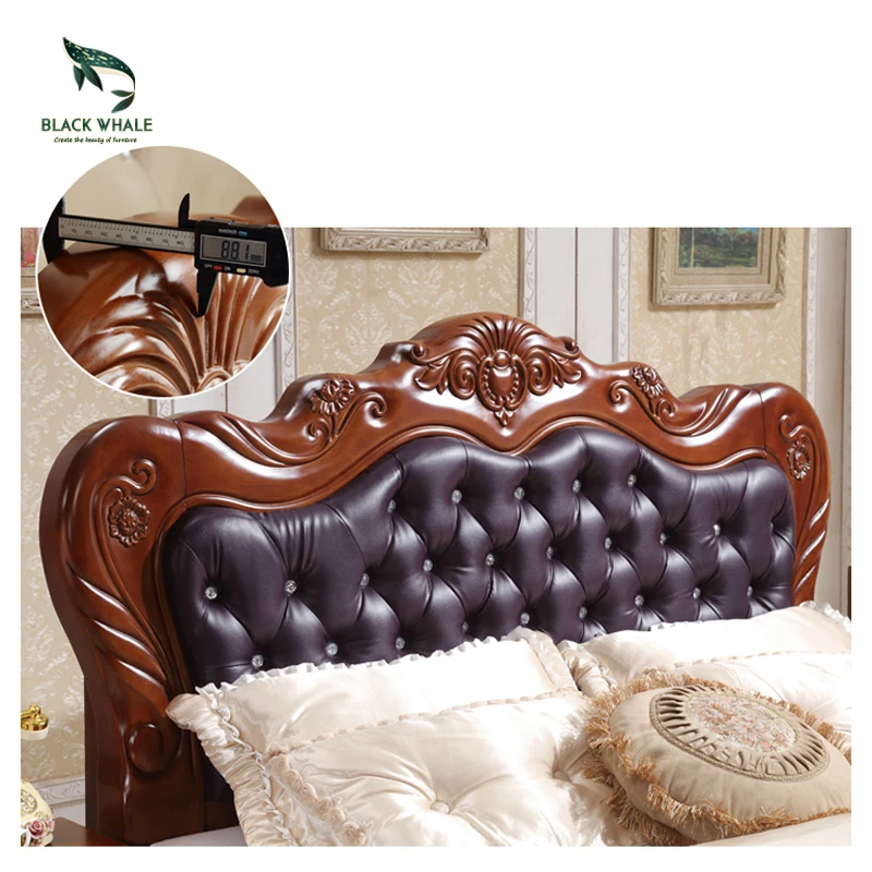 
Bedroom Furniture Storage Luxury Antique King Size Frame Double Wood Beds 