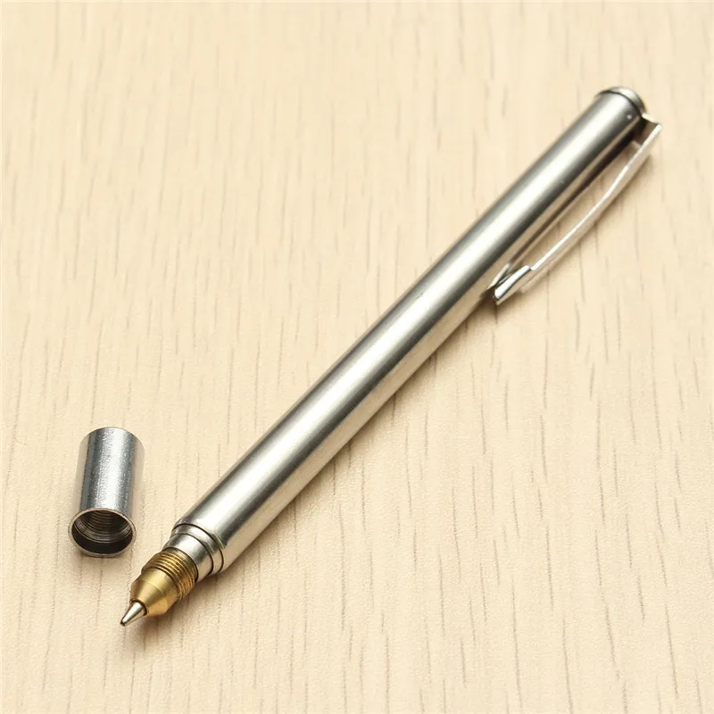 Pointer Pen Instrument Baton Stainless Steel Telescopic Ballpoint Teaching Stick 