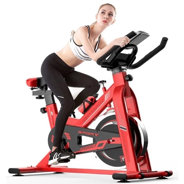 

Indoor Home Exercise Fitness Bike Aerobic Weight Loss Spinning Bike, Red/blue