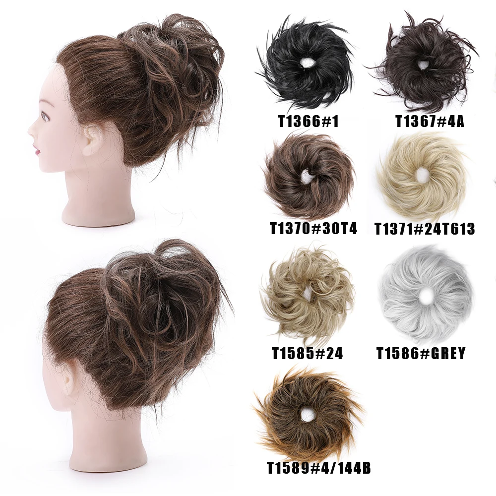 

S-Noilite hair donut bun extra large hair bun 50g maker women hair bun with net chignon