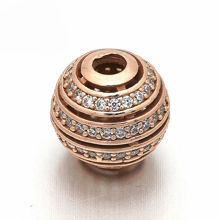 

CZ6616 Fashion Micro Pave Bead CZ Hollow Bead,Clear Cubic Zirconia Round Ball Beads For Jewelry Findings, Gold,silver,rose gold