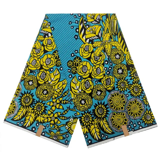 

100% Cotton Ankara Wax Fabric Soft African Wax Print Fabrics Nigerian Jacquard Weave Super Textile Design Textile For Garment