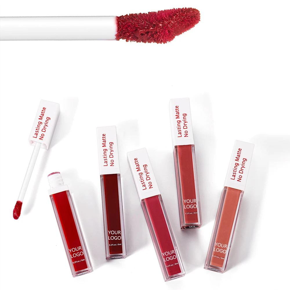 

Custom Logo Velvet Matte Liquid Lipstick Cosmetic Lipgloss Pigment Clear Private Label Lip Gloss