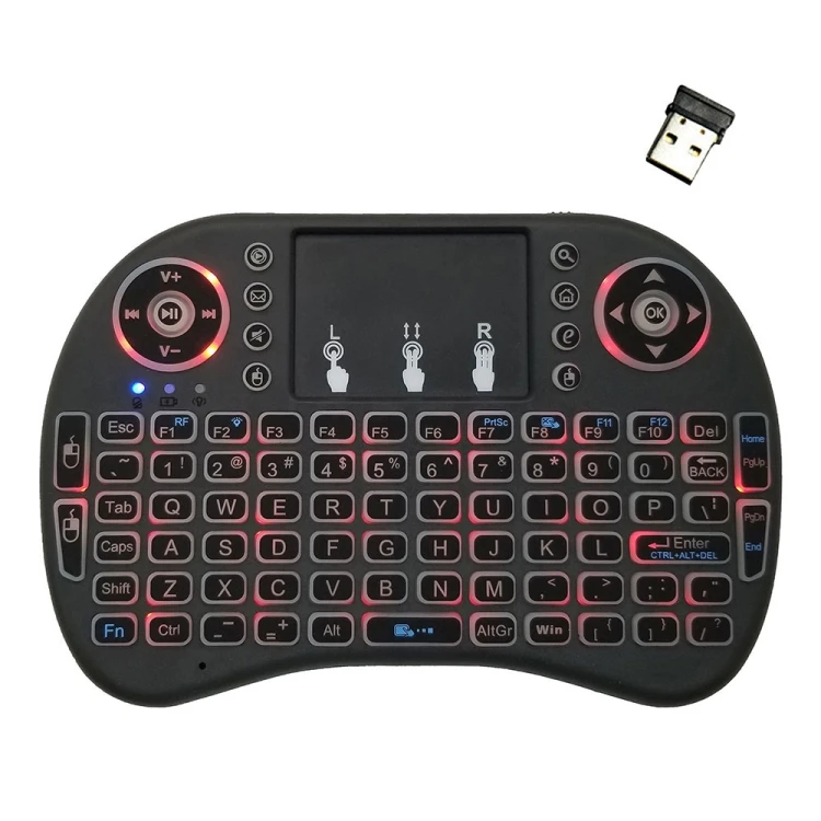 

Wholesale Keyboard Mouse Kit, Wireless Backlight with Touchpad for Smart TV for PC Tablet for Xbox360 for PS3 for HTPC/IPTV, Black