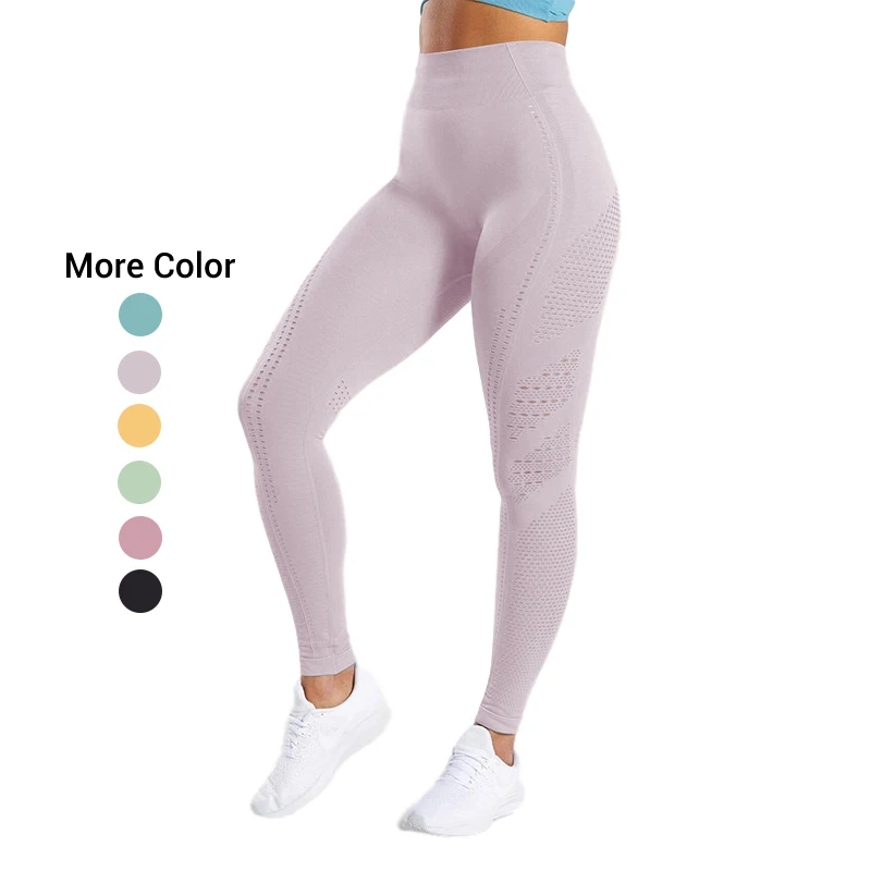 80% Nylon 20% Spandex Gym Yoga Leggings Seamless High Waist