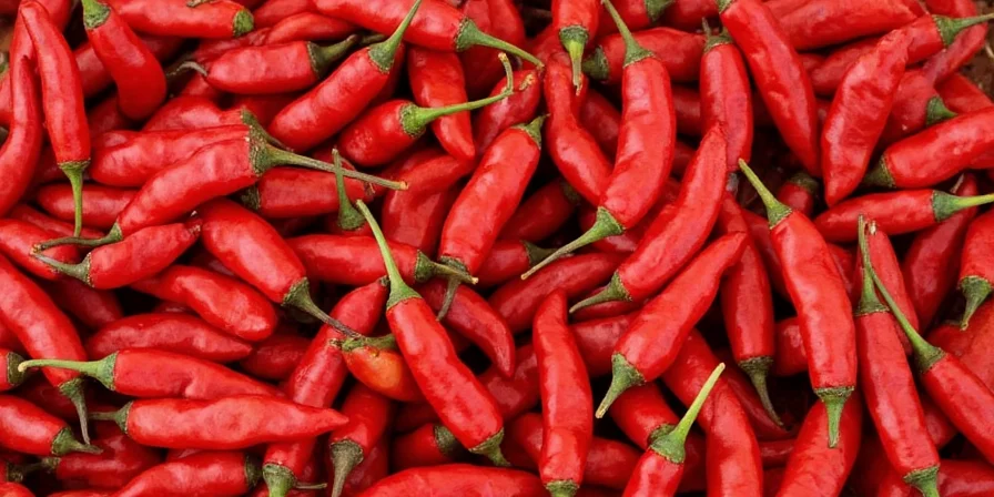 Chili being toasted in a pan
