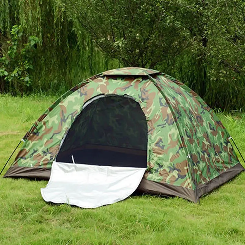 

2/3 Person Sports Fishing Single Waterproof Camping Tent Outdoor Layer Pop-up Uv Travel Tent For Camouflage Beach Hunting