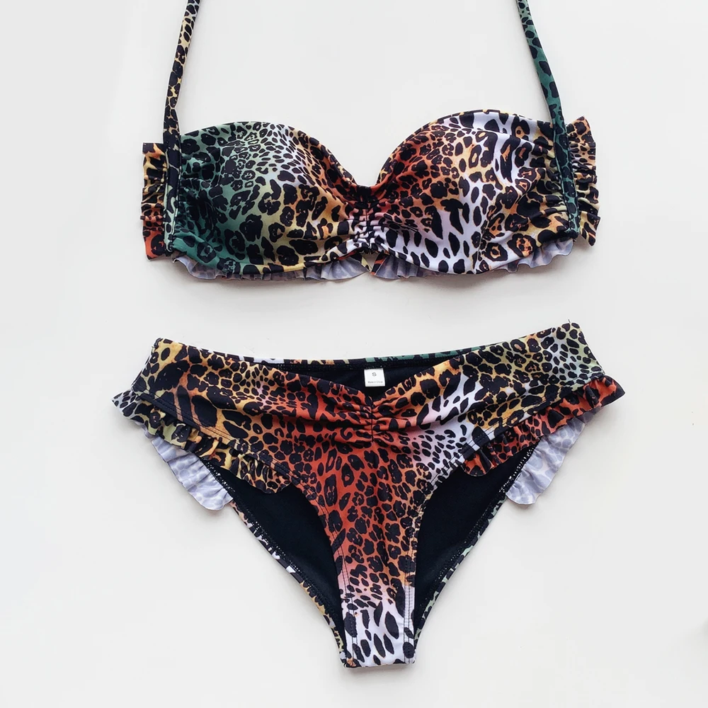 

Sexy leopard print women's two piece swimsuit new arrivals 2020 Swimwear, Accept customized
