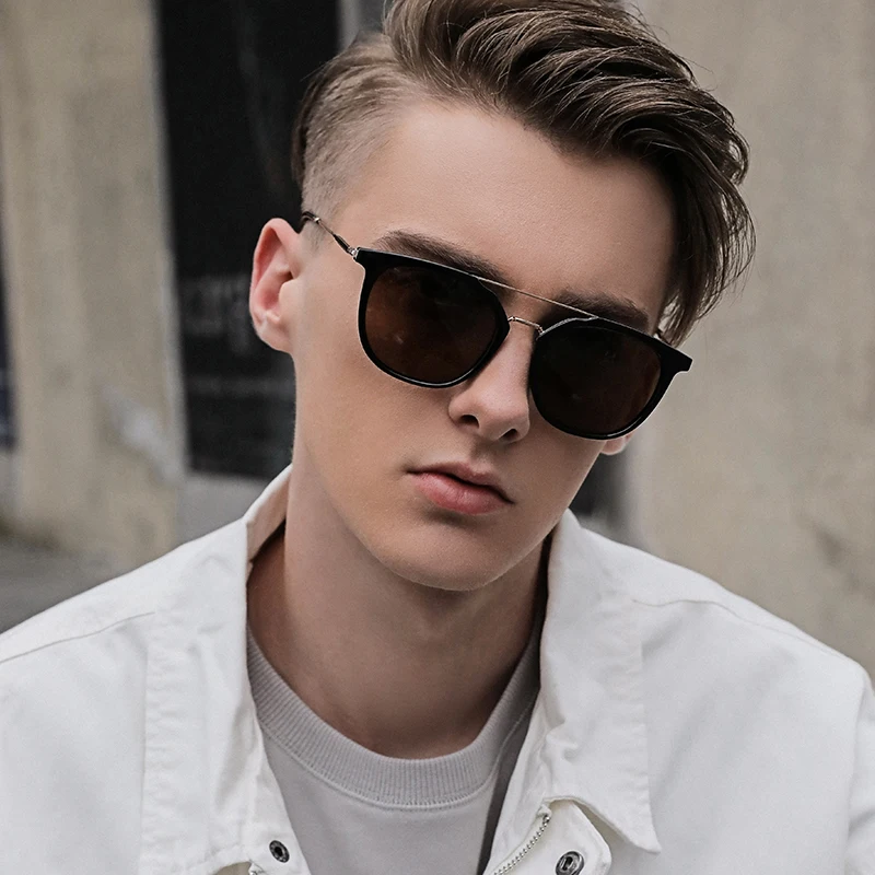 

Retro Women Polarized Sunglasses Men Vintage Round Sun Glasses Twin-Beams Eyewear 2021, Pic or customized