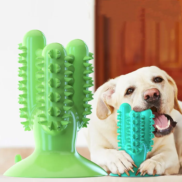 

Bite Resistant Dog Toothbrush Pet Molar Tooth Cleaning Brushing Stick Dog Chew Toys Doggy Puppy Dental Care Pet Supplies, Lake blue, yellow, green