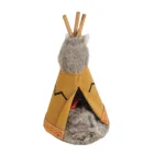 Decorative Ornaments Ribbon Leather Fur Suede Teepee Handicraft Toys