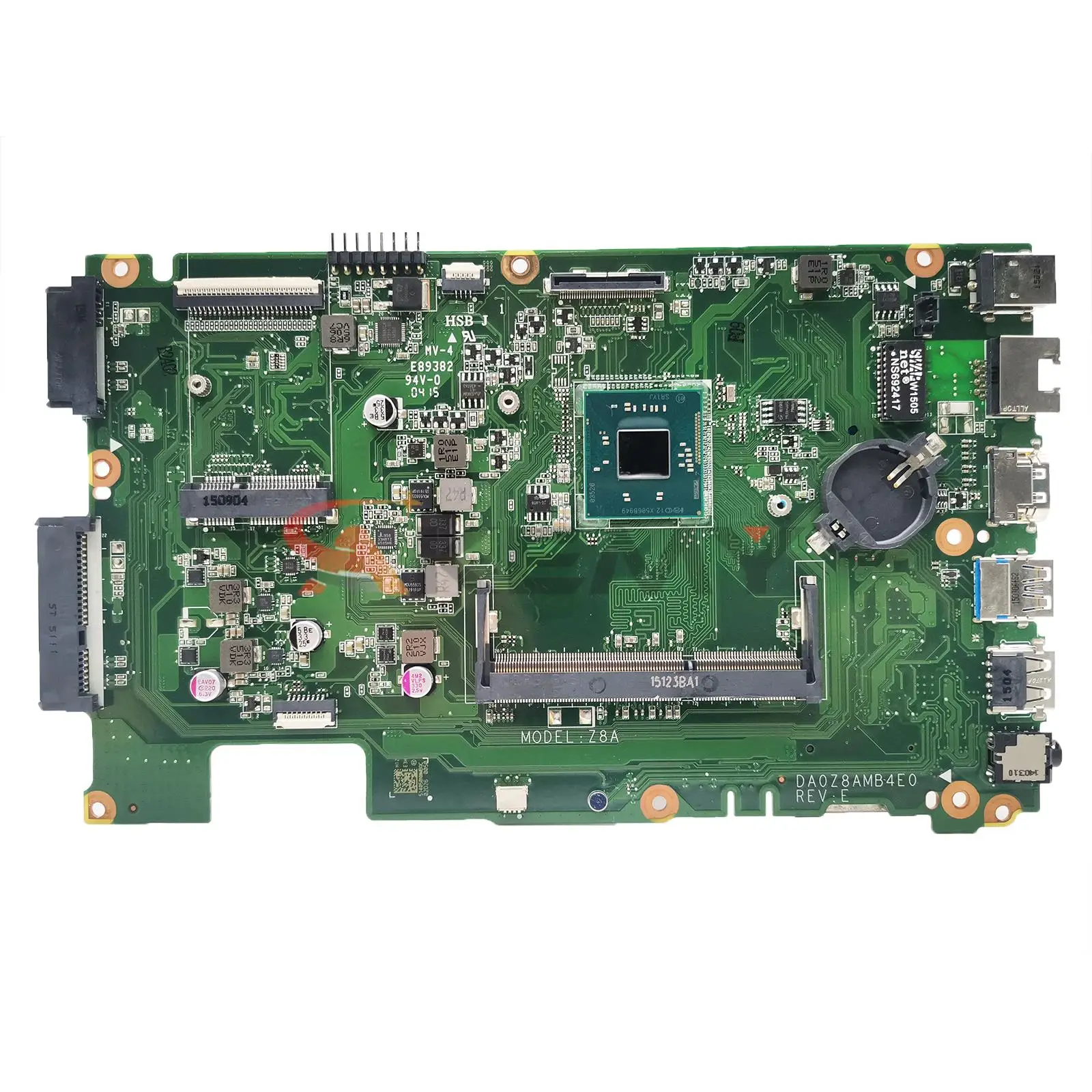 

For Acer Aspire ES1-411 Laptop PC Motherboard NBMRU11001 Celeron N2840 DDR3 DA0Z8AMB4E0 Z8A Notebook Mainboard Working