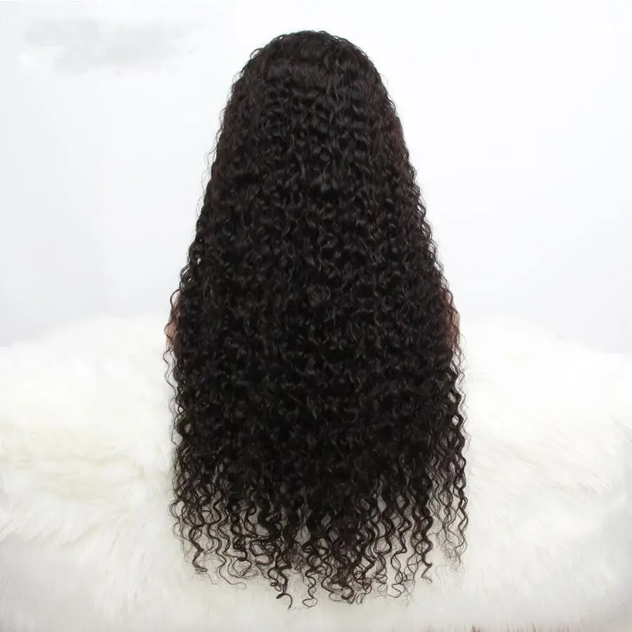 

100% Unprocessed Human Virgin Hair Deep Wave Lace Frontal Wigs Free Sample Cuticle Aligned Hair