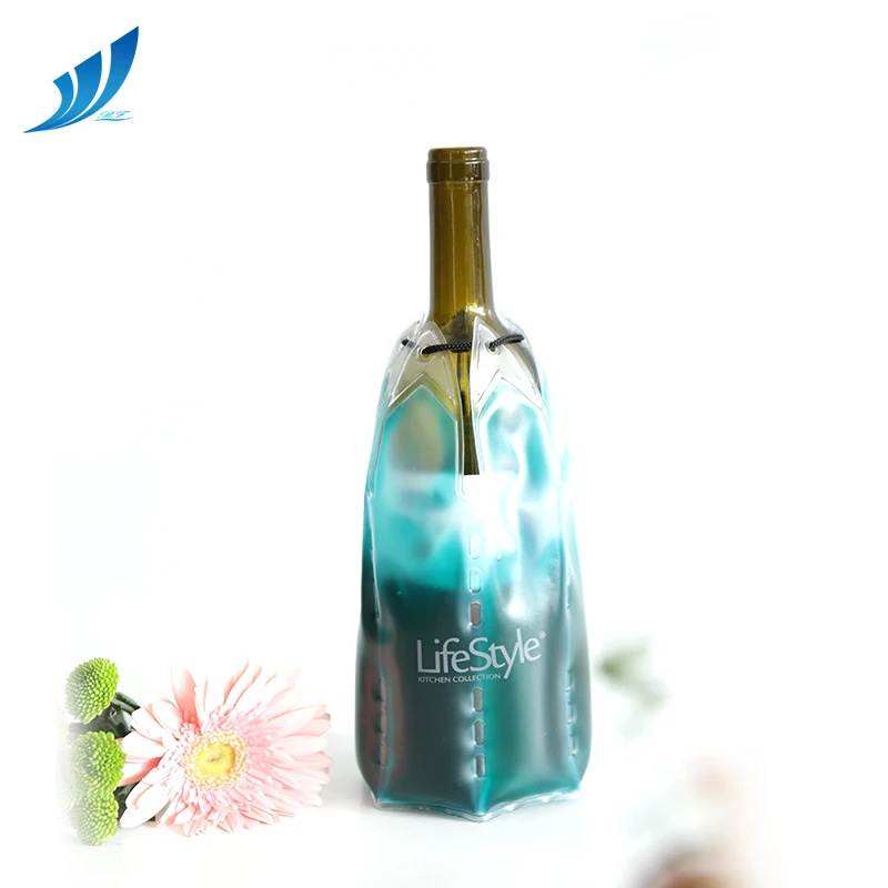 

Cold Wrap for Wine Bottle Ice Pack Nylon Fabric Cloth Gel Sleeve