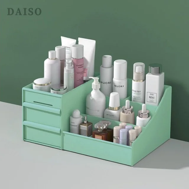 

WENBO Whoselase Multifunction Drawer type PP Cosmetics Makeup Storage Organizer Box For skincare makeup tools, White/blue/pink