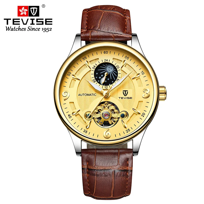 

Luxury Brand Watches Men's OEM Wristwatch Tourbillon Automatic Genuine Leather Business Trending Watch