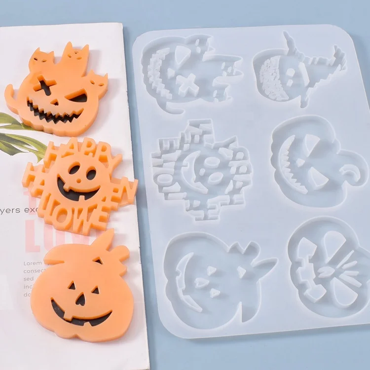 

Halloween Christmas Silicone Baking Molds Bat Ghost Santa Claus Christmas Tree Shape Molds for Christmas Chocolate, White