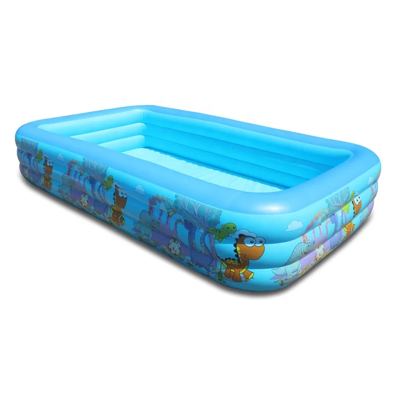 

3.05m Largest PVC Inflatable Family Size Square Swimming Pool, Colorful
