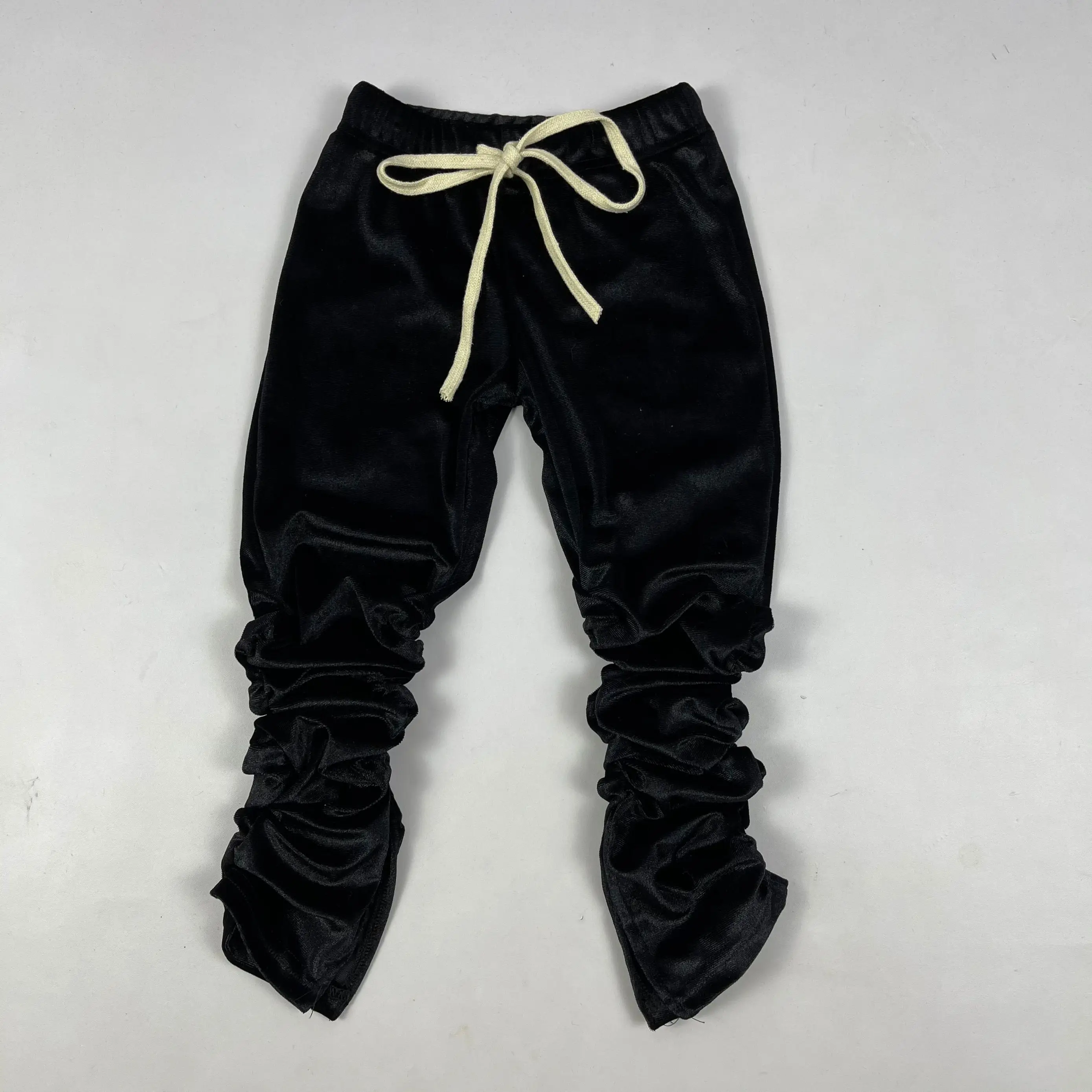 2021 New Design Velvet Kids Stacked Pants Baby Girls Two Sets
