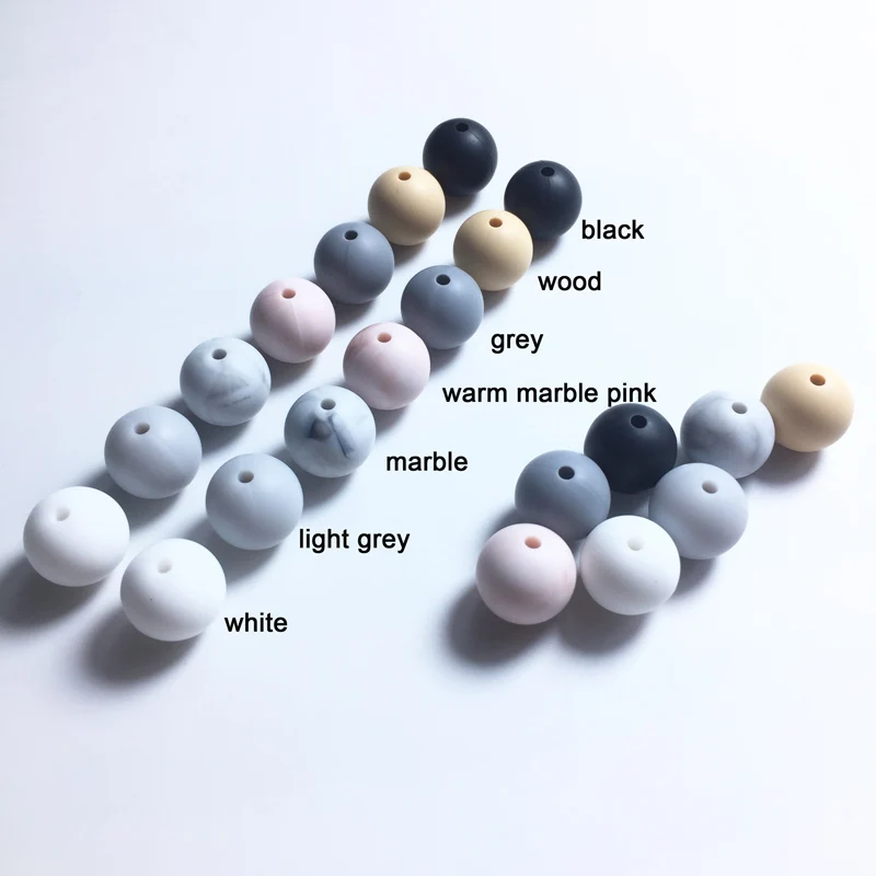 

Wholesale BPA Free  Baby Teething Beads Mint Loose Silicone Beads