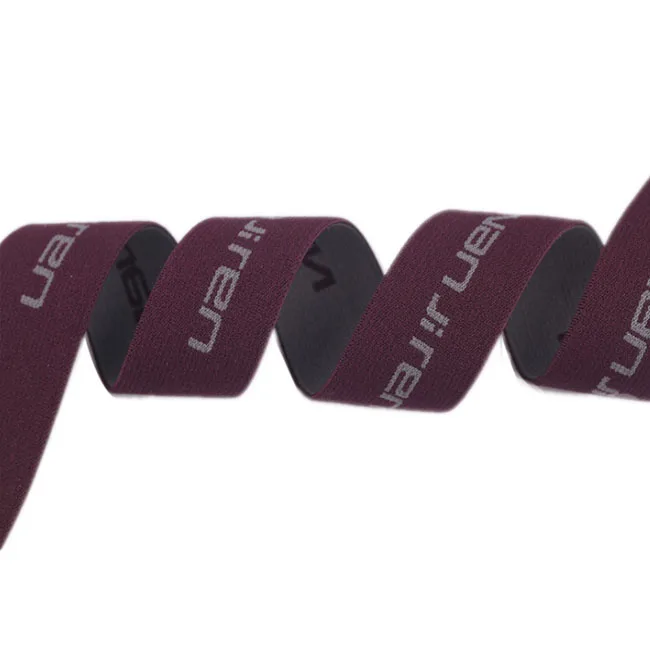 

Custom Woven Garment Accessories Printing Elastic Jacquard Band Webbing