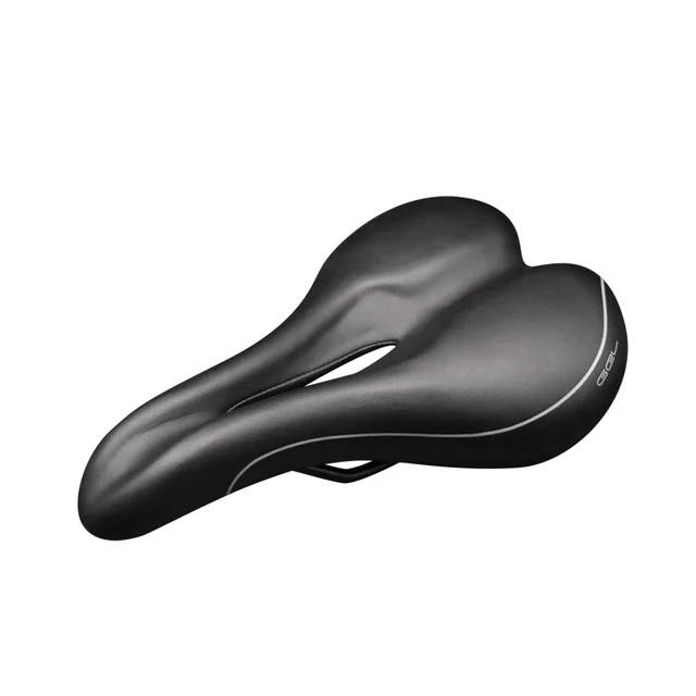 

Bicycle Saddle Pu Leather Hollow Breathable Shock Absorbing Design Bike Comfort Soft Cushion Cycling Padded Wide Saddle seat
