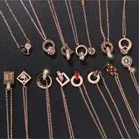 

2019 Fashion charm stainless steel Necklace Women Fashion Jewelry Pendant Necklace