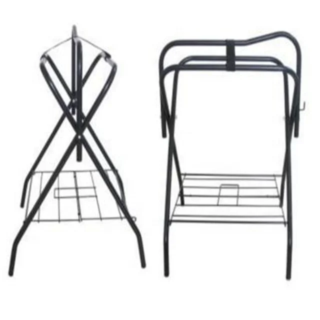 

Folding flooring stand Saddle Rack,western saddle horse equipment, Black
