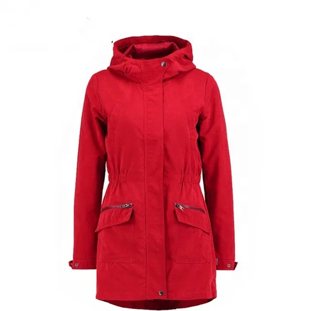 

Best Selling Wholesale Clothing Trench Coat Latest Coat Designs For women, Red